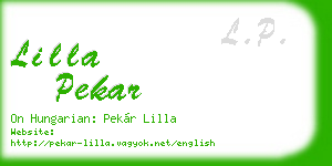 lilla pekar business card