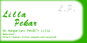 lilla pekar business card